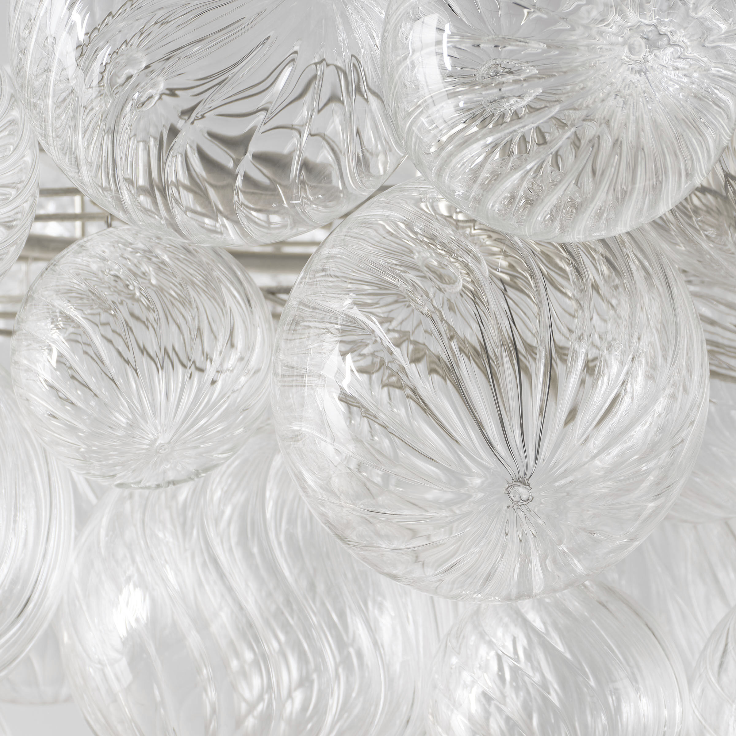 Julie Neill Talia LED 51 inch Burnished Silver Leaf Linear Chandelier Ceiling Light, Medium